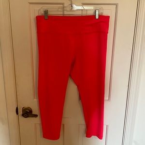 neon pink cropped leggings